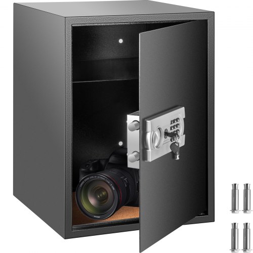 VEVOR Tresor Elektronischer Möbeltresor 65 L Tresor Elektronik Zahlenschloss Safe Möbeltresor Schwarz Safe Tresor stabiler Kohlenstoffstahl Feuerfest