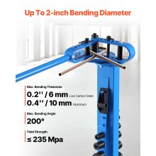 VEVOR Manueller Rohrbieger Max 50,8 mm Rohrbiegewerkzeug mit 14 Biegematrizen