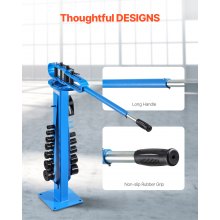 VEVOR Manueller Rohrbieger Max 50,8 mm Rohrbiegewerkzeug mit 14 Biegematrizen