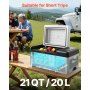 BuoQua 20L Autokühlschrank Kompressorkühlbox Edelstahl Urlaub Isolierbox Mini Kühlschrank Kühlbox Auto und Steckdose
