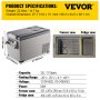 VEVOR Autokühlschrank 35L Kompressorkühlbox Edelstahl Urlaub Isolierbox Mini Kühlschrank Kühlbox Auto und Steckdose