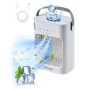 VEVOR Mobile Klimaanlage, 4-in-1-Luftkühler, 3-Gang-Mini-Aircooler mit 0-7-Stunden-Smart-Timer, 700-ml-Wassertank, 7-Farben-Licht, persönlicher Mini-Schreibtisch-AC-Ventilator für Schlafzimmer, Büro