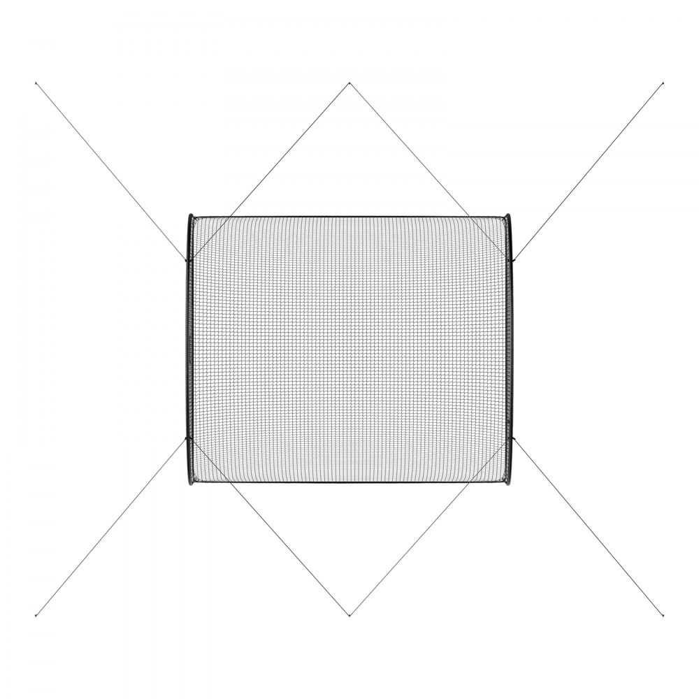 VEVOR Baseball Schlagkäfig (Halbkreisförmig) Netz 366x310x233 cm, Tragbares Trainingsnetz mit 4-lagigem & Knotenlosem Polyestergewebe & Öffnung für Wurfmaschinen, inkl. Softball Trainingskäfignetz