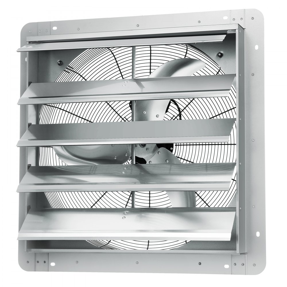 VEVOR exhaust fan, 610 mm, 1400 rpm, 2892 CFM, aluminum attic fan for wall mounting with AC motor, ventilation and cooling for greenhouses, garages, sheds, shops