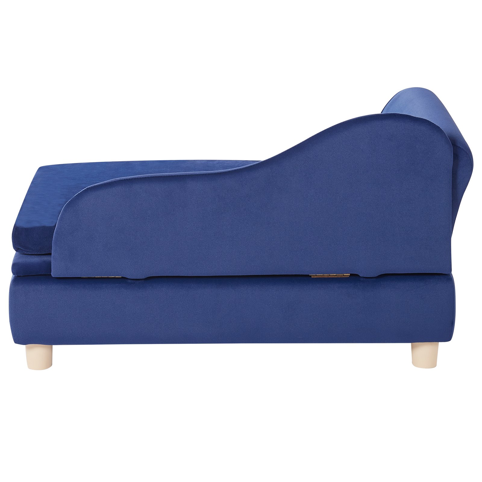 VEVOR Haustiersofa, 760 x 450 x 415 mm, Hundecouch für mittelgroße Hunde und Katzen, weiches samtiges Hundesofabett, 36 kg belastbares Katzensofa, Hundebett, Haustierbett, blau