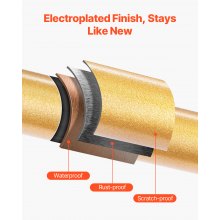VEVOR Tischleuchte Tischlampe mit Stoffschirm Gold 2 Stk. Kabellos Aufladbar