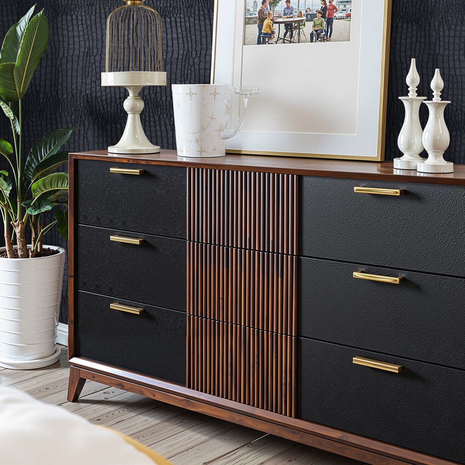 VEVOR Tapete selbstklebend, 40 cm x 10 m, Wandtapete, Klebefolie mit rissiger Struktur, Möbelfolie, Möbelaufkleber, dekorative Vinylrolle für Schlafzimmer, Küche, Büro, Badezimmer, Schwarz