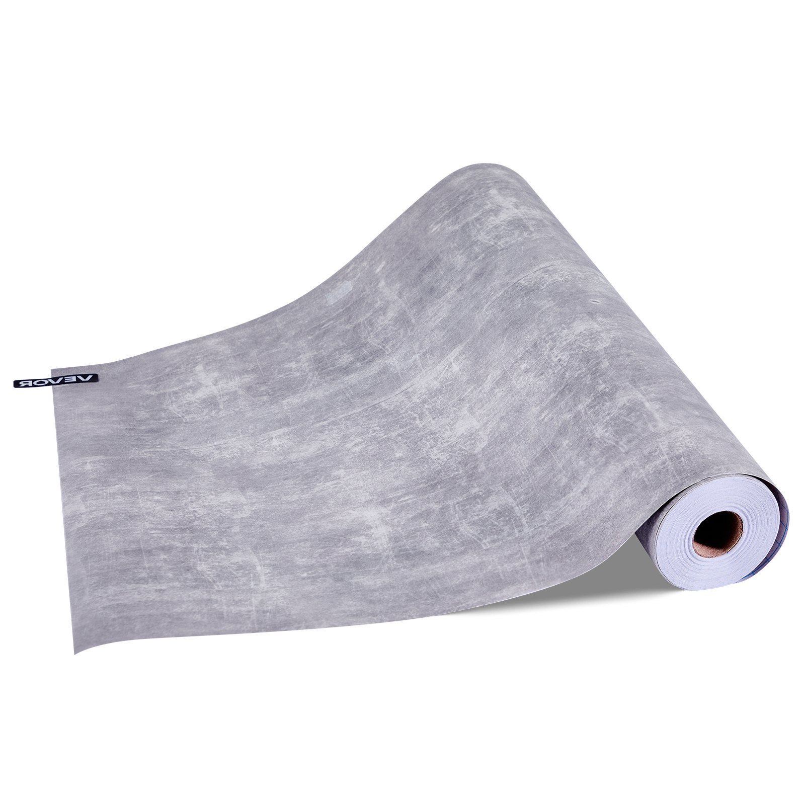 VEVOR Tapete selbstklebend, 45 cm x 15 m, Wandtapete, Klebefolie in Industrie-Stil, Möbelfolie, Möbelaufkleber, dekorative Tapetenrolle für Schlafzimmer, Küche, Büro, Badezimmer, dunkelgrau