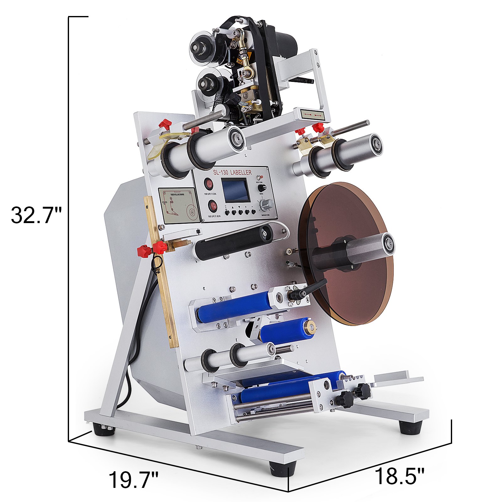Sl-130 150w Runde Flasche Etikettiermaschine Etikettierer Mit Datum Drucker