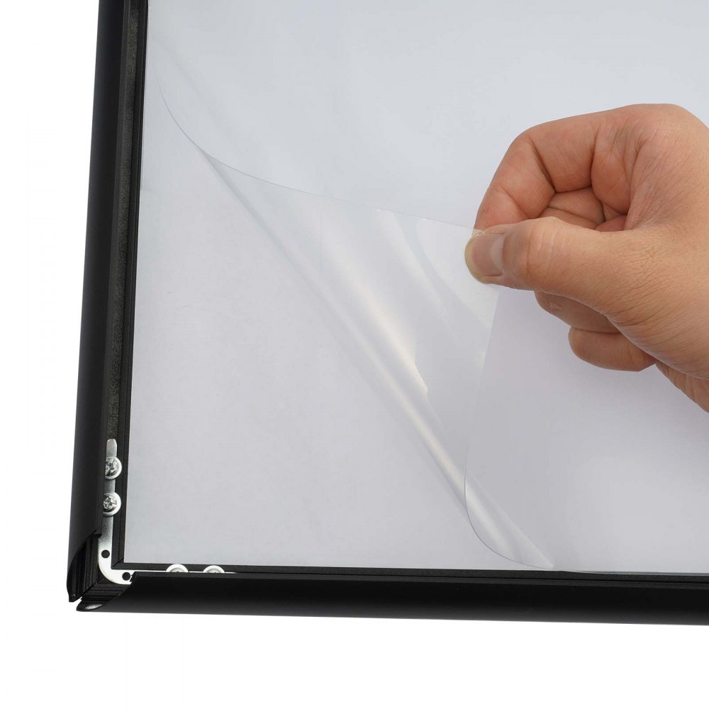 VEVOR Informationsständer 420 x 297 mm Vertikal & horizontal Verstellbarer Posterständer, Robuster Bodenstehender Schilderhalter mit Runder Basis für Displays, Werbung und den Außenbereich Schwarz