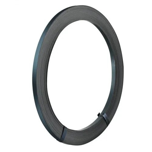 VEVOR Umreifungsbandrolle aus Stahl, 330 Fuß Länge x 1/2 Zoll Breite x 0,016 Zoll Dicke, 1100 lbs Bruchfestigkeit, Hochleistungs-Umreifungsbandrolle für Paletten, tragbare, starke Umreifungsbänder aus Metall, schwarz