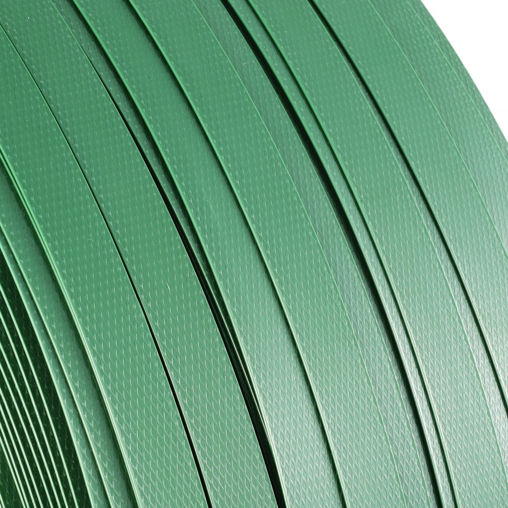 VEVOR Umreifungsband aus Polyester/PET, 1200 m Länge x 15,9 mm Breite x 0,8 mm Dicke, 450 kg Bruchfestigkeit, Verpackungsband für Paletten,Umreifungsgerät, tragbar, grün
