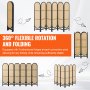 VEVOR Raumteiler mit 6  Paneelen handgewebter Sichtschutz aus Rattan, zusammenklappbare Raumtrenner mit Scharnieren, tragbare & freistehende Raumteiler zur Raumtrennung, Wohnzimmer, Schlafzimmer