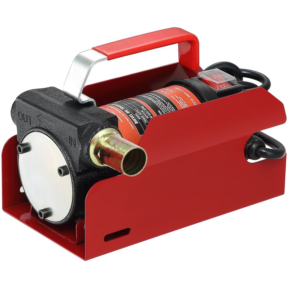 VEVOR Diesel Pump, 155 W Fuel Pump Suction Pump, 1/4 HP Heating Oil Pump 12 V 8 m Delivery Head 3 m Suction Head Self-Priming Automatic Dispensing Nozzle 4 m Outlet Hose for Diesel Kerosene Transformer Oil