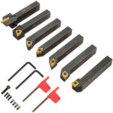 VEVOR Drehmeißel-Set mit Wendeplatten Drehmeißel Wendeplatten 1/2 Zoll 7-teilig