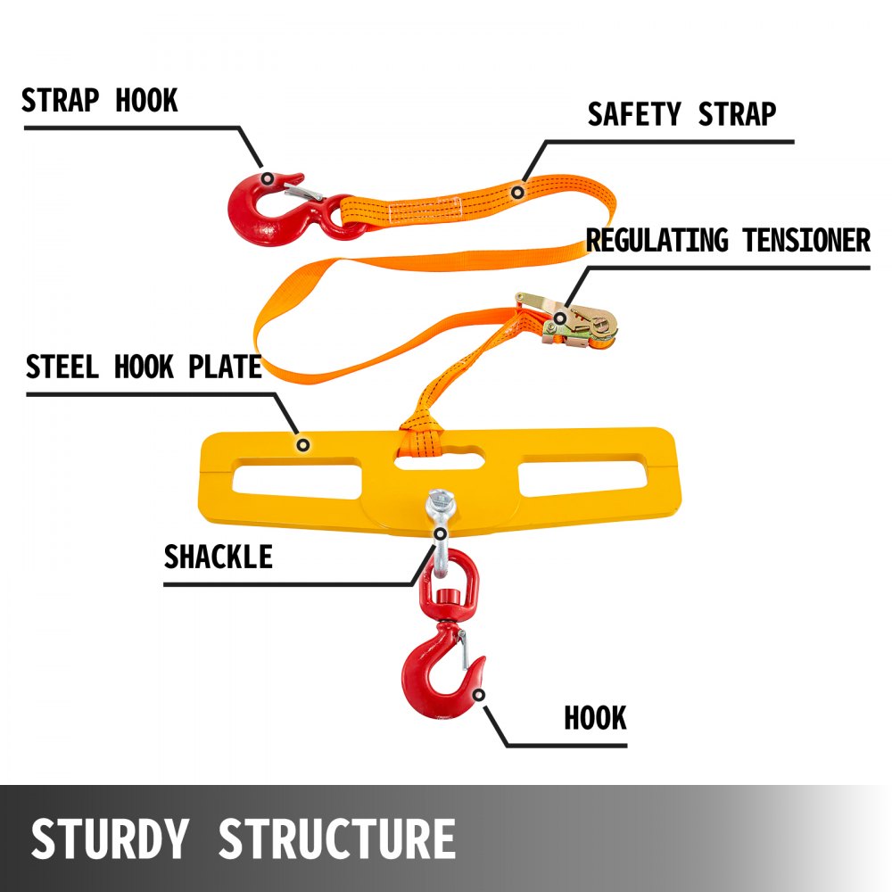 Vevor Lasthaken Gabelstapler Tragkraft Transporthaken Staplergabeln 3 T Drehbar