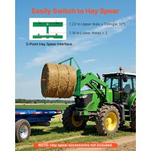 VEVOR Kompaktlader, 1814 kg, 1270 x150x752 mm Palettengabelrahmenaufsätze mit 50,8 mm Anhängerkupplung & Speerhülsen, passend für John Deere Lader mit Schnellbefestigung, nur Rahmen