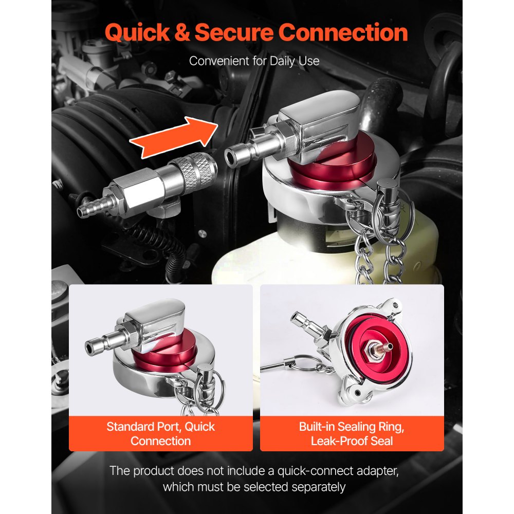 VEVOR Brake Master Entlüfterset 12-tlg. professionelles Bremsentlüfter-Adapterset mit komplettem Set und Griff, langlebiger Bremsentlüfteradapter zum Befüllen der Bremsflüssigkeit