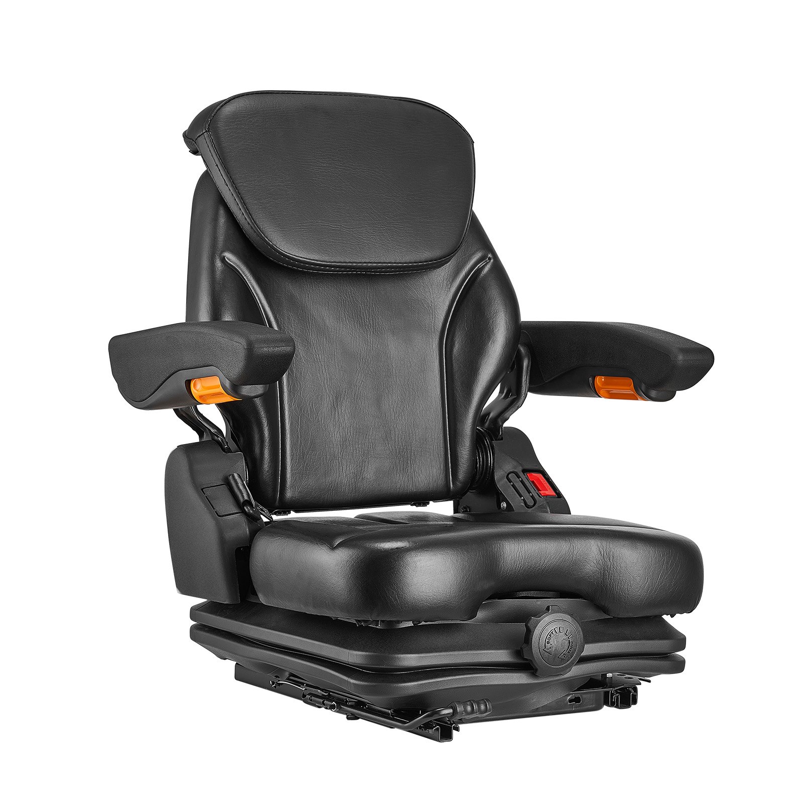 VEVOR Universal Forklift Seat 540x600x670 mm, Spring-Loaded Tractor Seat, Towing Seat, Forklift Seat, Safe Folding Seat, Lawn Mower Seat for Compact Loaders, Bulldozers