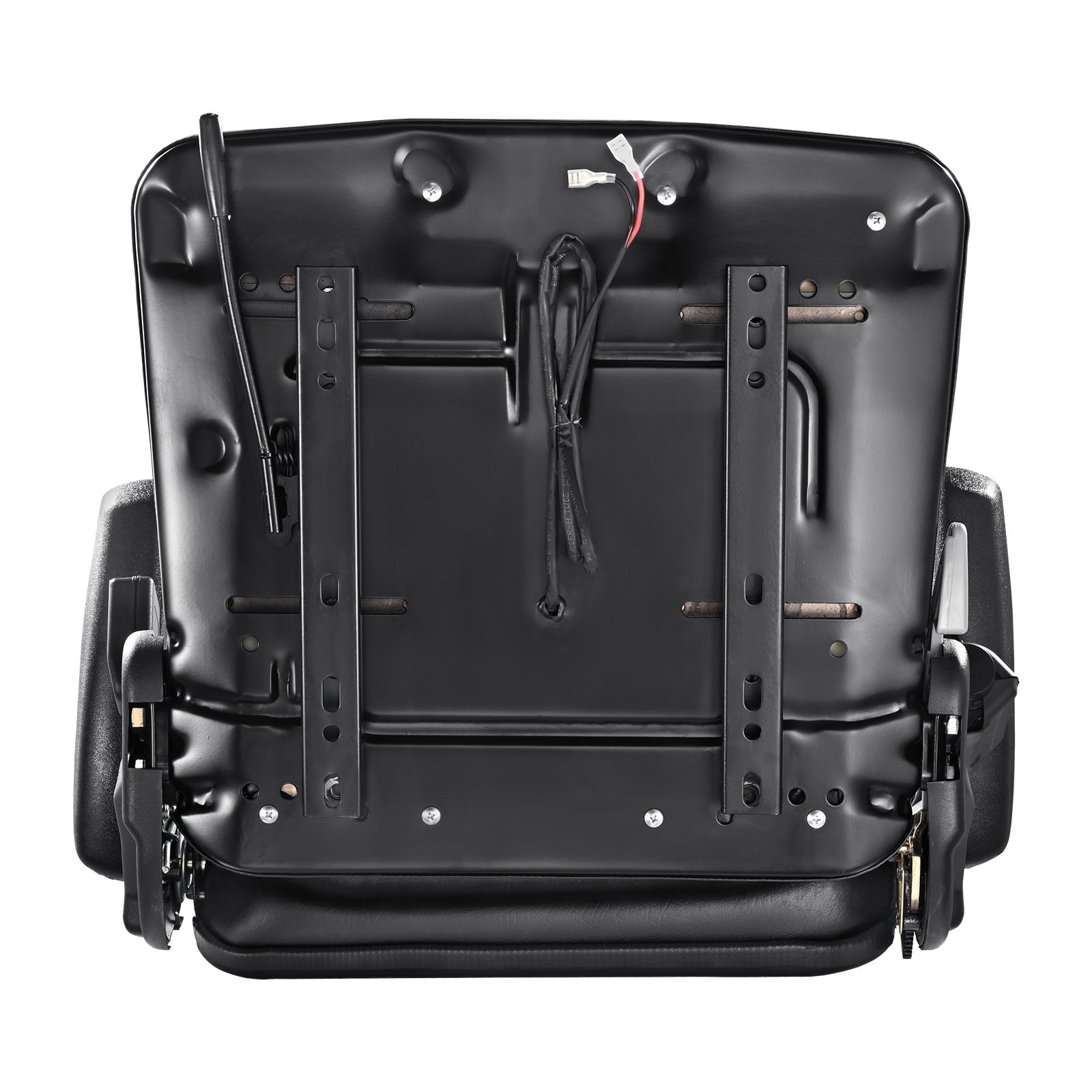 VEVOR Universal Tractor Seat made of PVC synthetic leather and polyurethane foam. Tractor seat with adjustable backrest and micro safety switch. Driver's seat with armrests and seat belt.