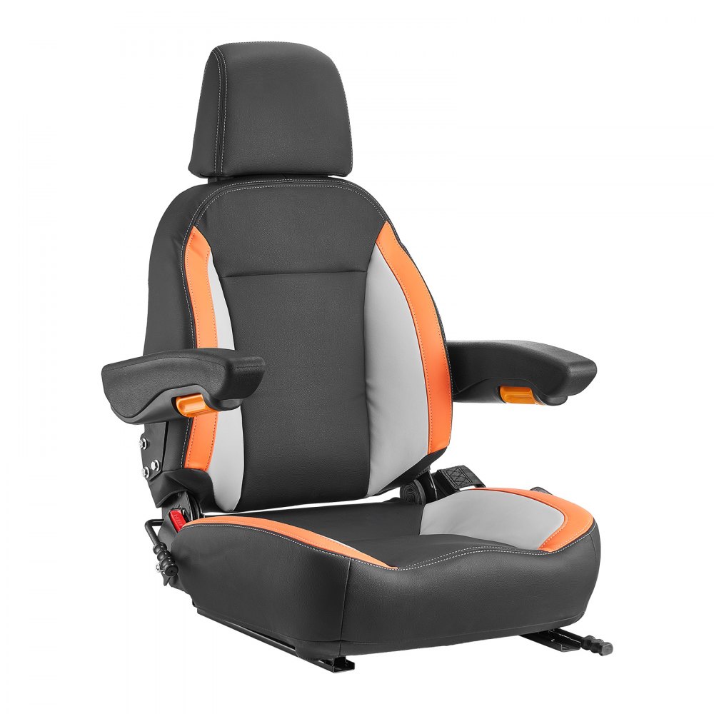 VEVOR Universal Forklift Seat 520x590x820 mm, Tractor Seat, Forklift Seat, Safe Tractor Seat with Microswitch, Ergonomic Lawn Mower Seat for Compact Loaders, Bulldozers