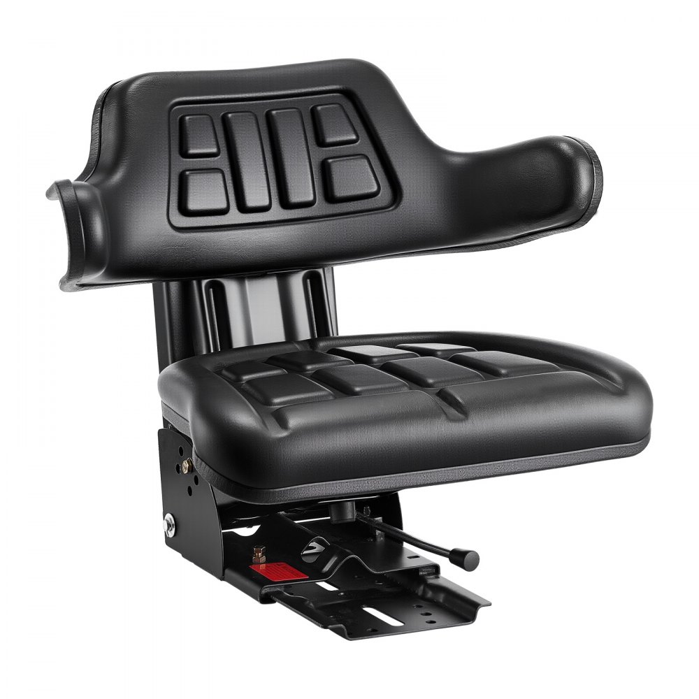 VEVOR Universal Forklift Seat 61x51x51 cm, Tractor Seat, Forklift Seat, Tractor Seat, PVC Faux Leather and High-Resilient Polyurethane Foam, Ideal for Compact Loaders and Bulldozers
