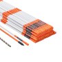 VEVOR 100er-Pack 48-Zoll-Einfahrtsmarkierungen, orangefarbene Schneepflugpfähle, 0,31-Zoll-Fiberglasstab