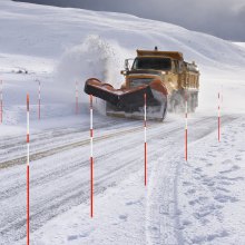 VEVOR Schneestangen, 50 Stk., 1524 mm lang, 7,87 mm Durchmesser, Auffahrtstangen mit 30 cm Stahlbohrern, reflektierende Einfahrtsmarkierung, Fiberglasstangen für Parkplätze, Gehwege, Schneeräumen
