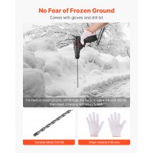 VEVOR Schneestangen, 100 Stk., 1829 mm lang, 7,87 mm Durchmesser, Auffahrtstangen mit 30 cm Stahlbohrern, reflektierende Einfahrtsmarkierung, Fiberglasstangen für Parkplätze, Gehwege, Schneeräumen