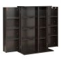 VEVOR Medienregal, 4-Ebenen DVD-Regal, 610x368x846 mm Medienschrank, Multimedia-Aufbewahrung für CDs, DVDs, Bücher, Spiele, CD-Regal für Wohnzimmer, Homeoffice, Aufnahmeraum, Braun