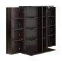 VEVOR Medienregal, 4-Ebenen DVD-Regal, 610x368x846 mm Medienschrank, Multimedia-Aufbewahrung für CDs, DVDs, Bücher, Spiele, CD-Regal für Wohnzimmer, Homeoffice, Aufnahmeraum, Braun