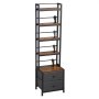 VEVOR DVD-Regal mit 4 Ablagen & 2 Schubladen, Medienregal Standregal 400 x 300 x 1435 mm, Platzsparendes Aufbewahrungsregal für CDs DVDs Bücher Spiele-Discs, Wohnzimmer Homeoffice, Schwarz
