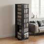 VEVOR DVD-Drehregal mit 34 Fächern, Einstellbares Medienregal Standregal 475 x 475 x 1636 mm, Platzsparendes Aufbewahrungsregal für CDs DVDs Bücher Spiele-Discs, Wohnzimmer Homeoffice, Schwarz