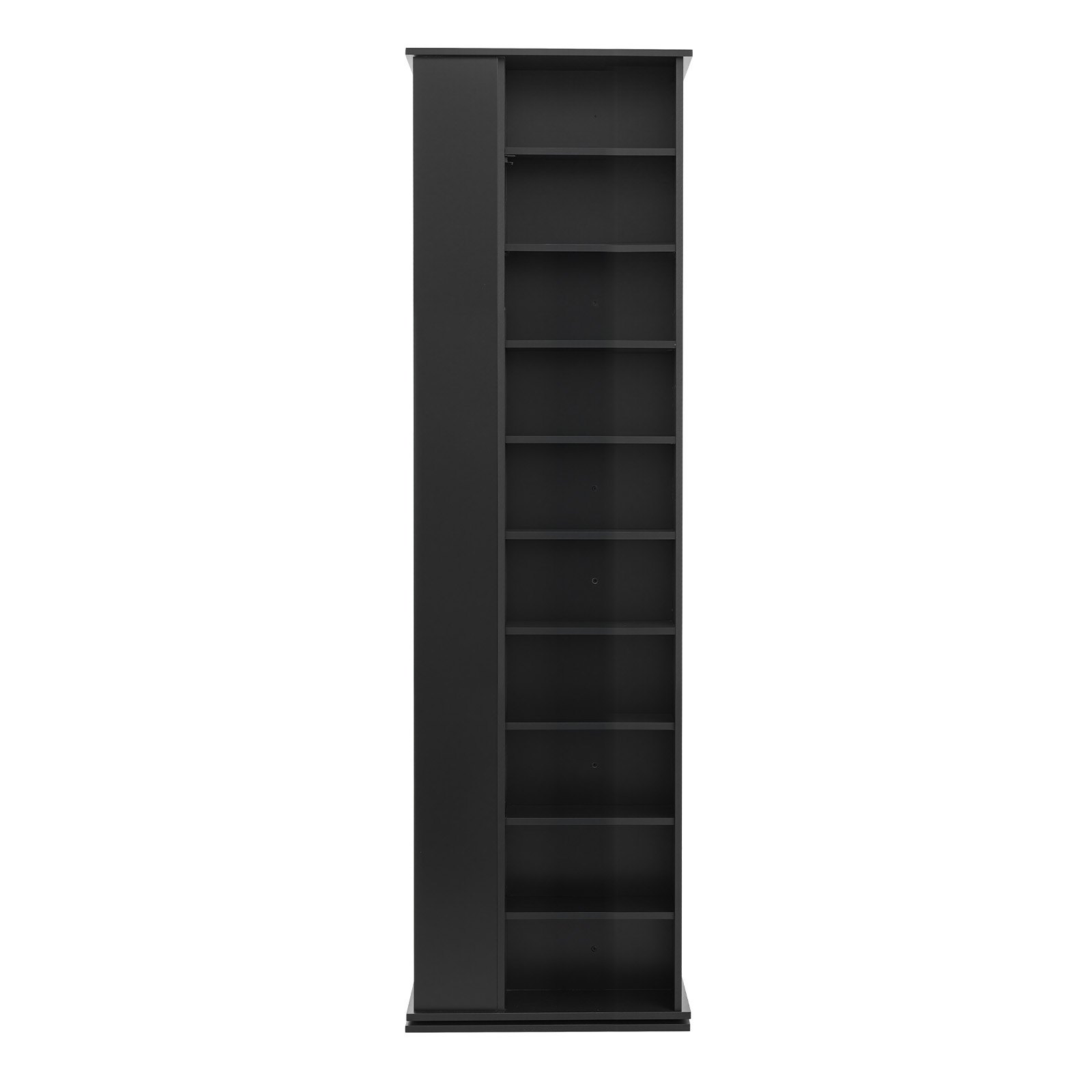 VEVOR DVD-Drehregal mit 34 Fächern, Einstellbares Medienregal Standregal 475 x 475 x 1636 mm, Platzsparendes Aufbewahrungsregal für CDs DVDs Bücher Spiele-Discs, Wohnzimmer Homeoffice, Schwarz