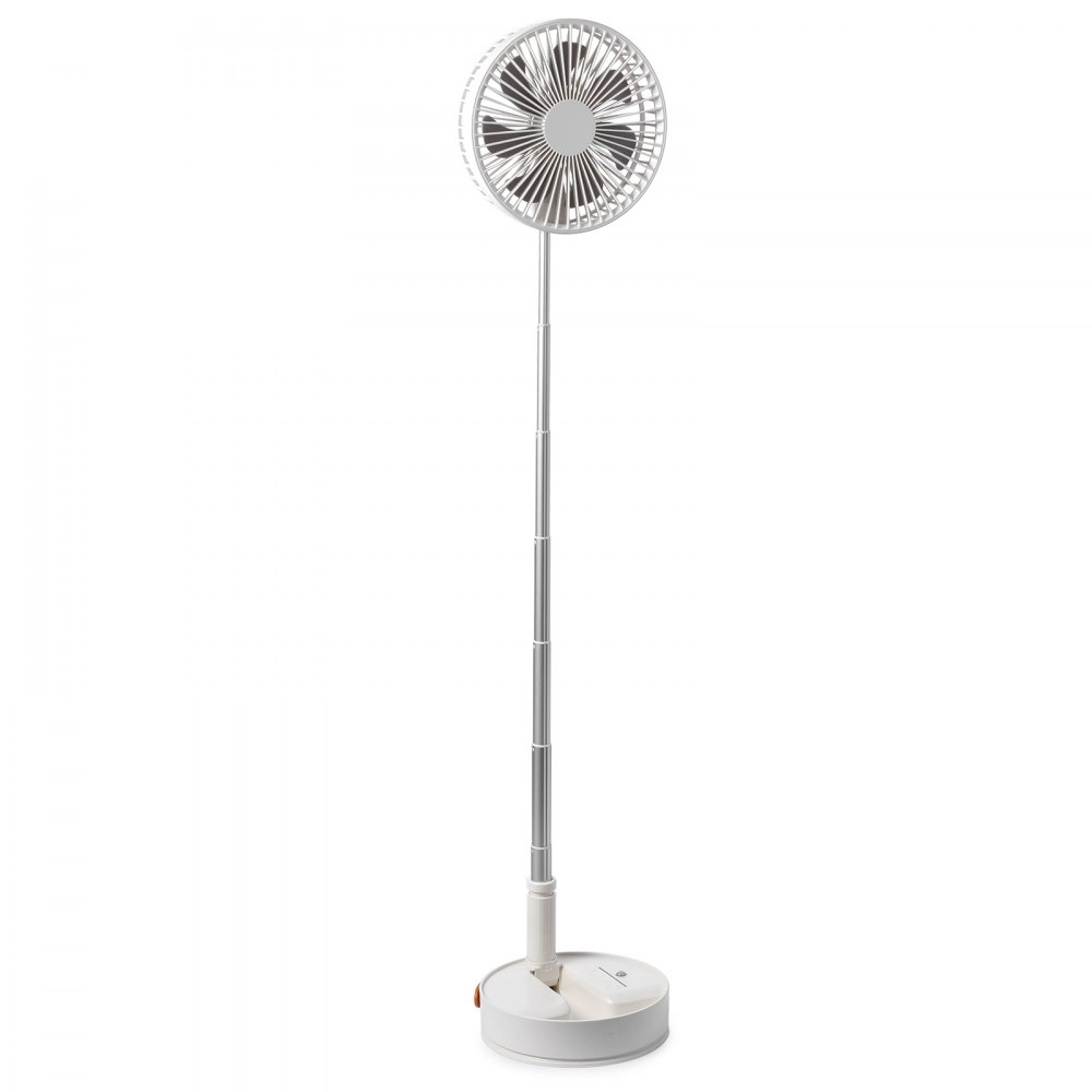 VEVOR Standventilator Faltbar 198 mm Tischventilator Lüfter 294 CMF Ventilator mit 4 Geschwindigkeitsstufen Akku Ventilator Oszillierend 7200 mAh für Outdoor-Aktivitäten wie Camping Angeln Reisen