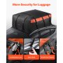 VEVOR Autodachgepäckträgertasche 23 Kubikfuß Dachtasche Dachbox, wasserdichte & strapazierfähige 840D-PVC-Dachgepäcktasche für Fahrzeuge mit/ohne Gepäckträger (mit Schloss & Anti-Rutsch-Matte)