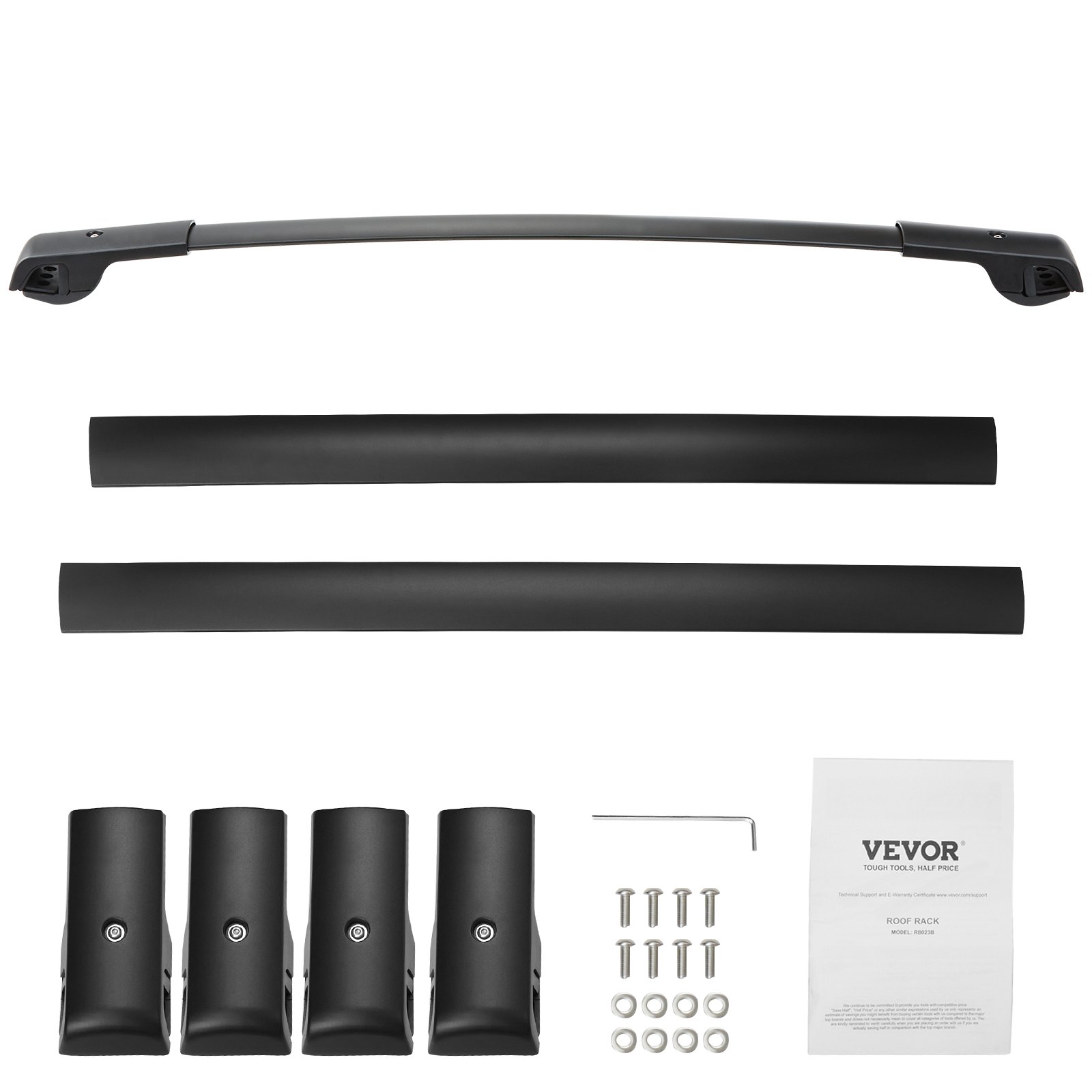 VEVOR Roof Rack Crossbars, Fits Subaru Forester 2014-2021, with Raised Side Rails, 90.7 kg Load Capacity, Aluminum Crossbars with Locks, for Roof Racks, Luggage, etc.