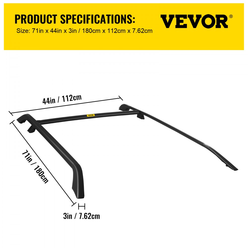 VEVOR 06-15 Auto Dachträger 2 STüCKE Universal Autozubehör Dachreling Relingträger Aluminium für Land Rover Dachgepäckträger Schwarz Relingträger Leichtes Aluminium 185 x 22 x 16 cm Fahrzeug