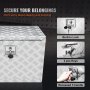 VEVOR Unterboden-Lkw-Box, 610 x 335 x 405 mm Pickup-Aufbewahrungsbox, Aluminium-Werkzeugkasten mit Schloss & Schlüsseln, Wasserdichte Anhänger-Werkzeugkiste für Lkw, Transporter, Anhänger usw.