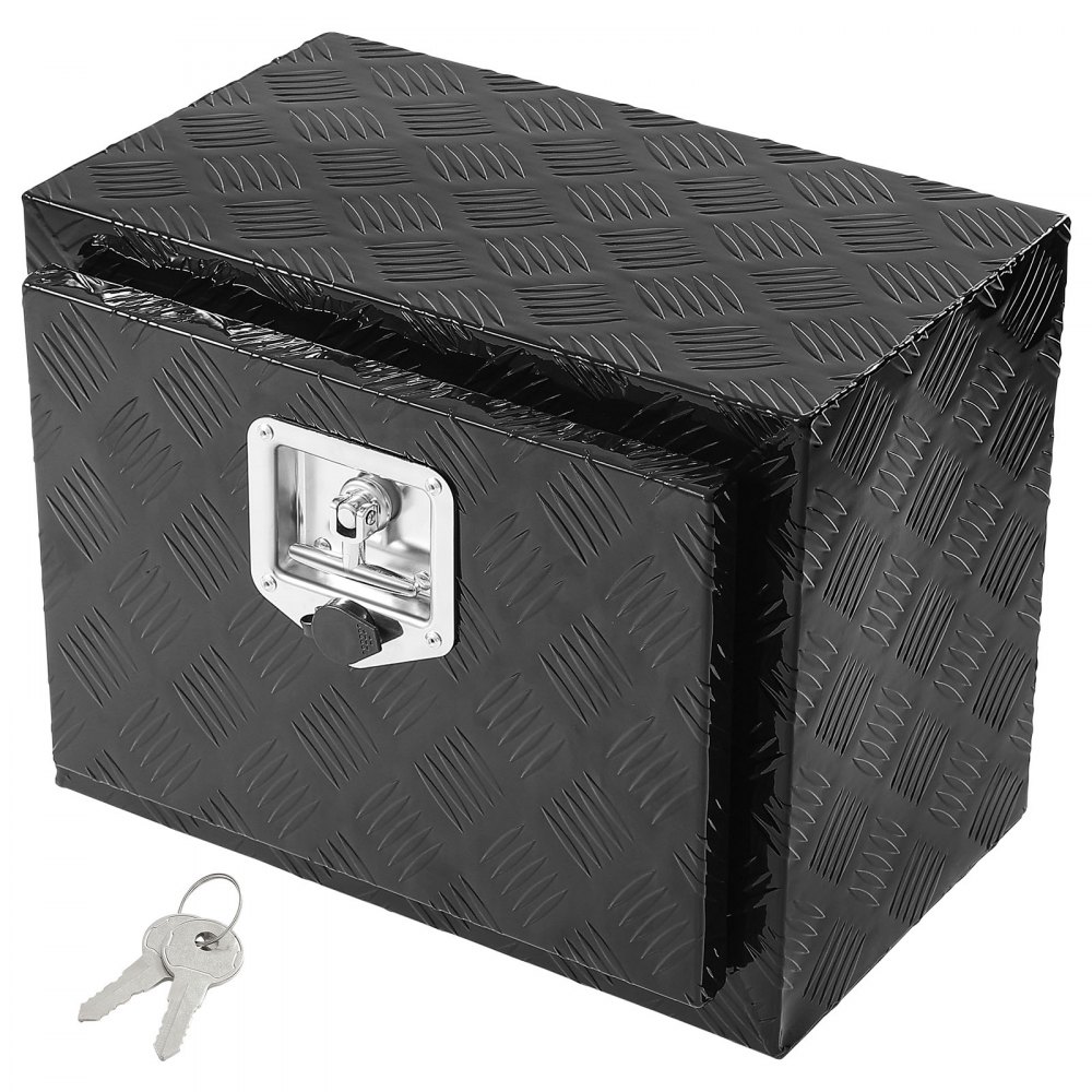 VEVOR Truckbox Werkzeugbox, Unterboden-Anhängerbox, Werkzeugkasten 46 x 32 x 36 cm Pickup-Aufbewahrungsbox, Aluminiumlegierung, 20 kg belastbarer Werkzeugkasten, abschließbare Aufbewahrungsbox