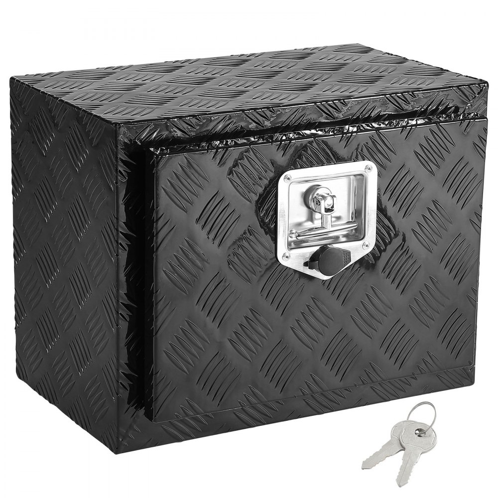VEVOR Truckbox Werkzeugbox, Unterboden-Anhängerbox, Werkzeugkasten 46 x 32 x 36 cm Pickup-Aufbewahrungsbox, Aluminiumlegierung, 20 kg belastbarer Werkzeugkasten, abschließbare Aufbewahrungsbox