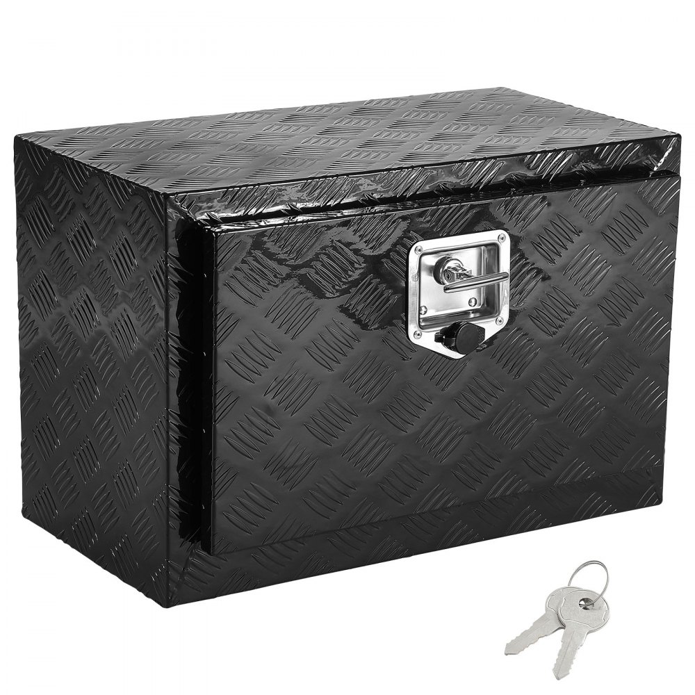 VEVOR Truckbox Werkzeugbox, Unterboden-Anhängerbox, Werkzeugkasten 610 x 430 x 460 mm Pickup-Aufbewahrungsbox, Aluminiumlegierung, 30 kg belastbarer Werkzeugkasten, abschließbare Aufbewahrungsbox