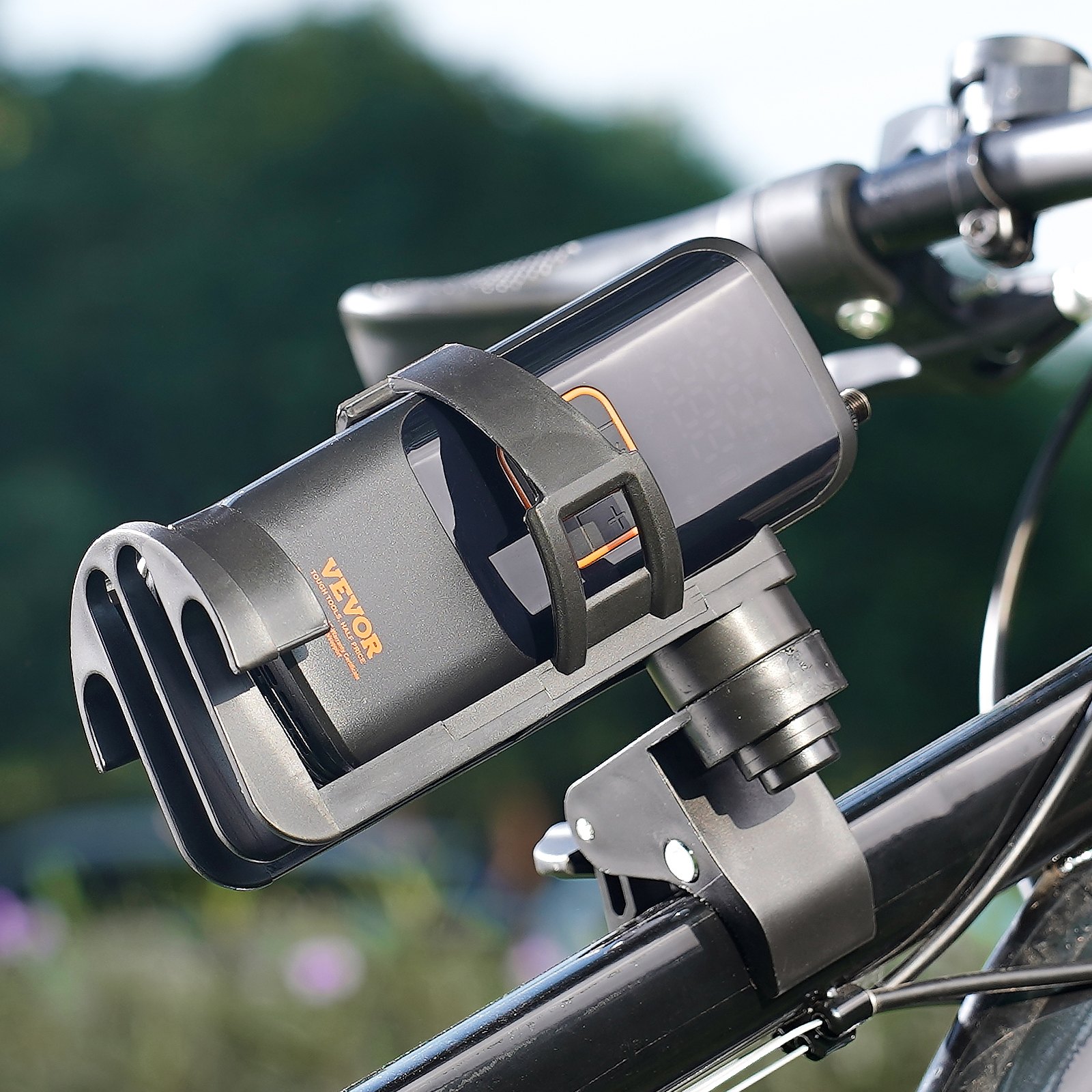 VEVOR Tragbarer Luftkompressor 17 Zylinder Mini Reifenpumpe 7,4V 2*2000mAh Wiederaufladbarer Elektrischer Kompressor Fahrradpumpe 150PSI Luftpumpe mit Manometer für Auto Fahrrad Motorrad Bälle