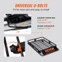VEVOR Roof Rack Basket Car Roof Basket Universal 1175 x 915 x 114 mm, Roof Rack Tray 90 kg Load Capacity Roof Rail Carrier Cargo Luggage Tray Black for Camping, Barbecues, Car Trips etc.