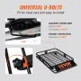 VEVOR Dachgepäckträger Korb Auto Dachkorb Universal 1305 x 915 x 127 mm, Dachgepäckträger Wanne inkl. Tasche 90 kg Tragfähigkeit Relingträger Fracht Gepäckablage Schwarz für Camping, Reisen usw.