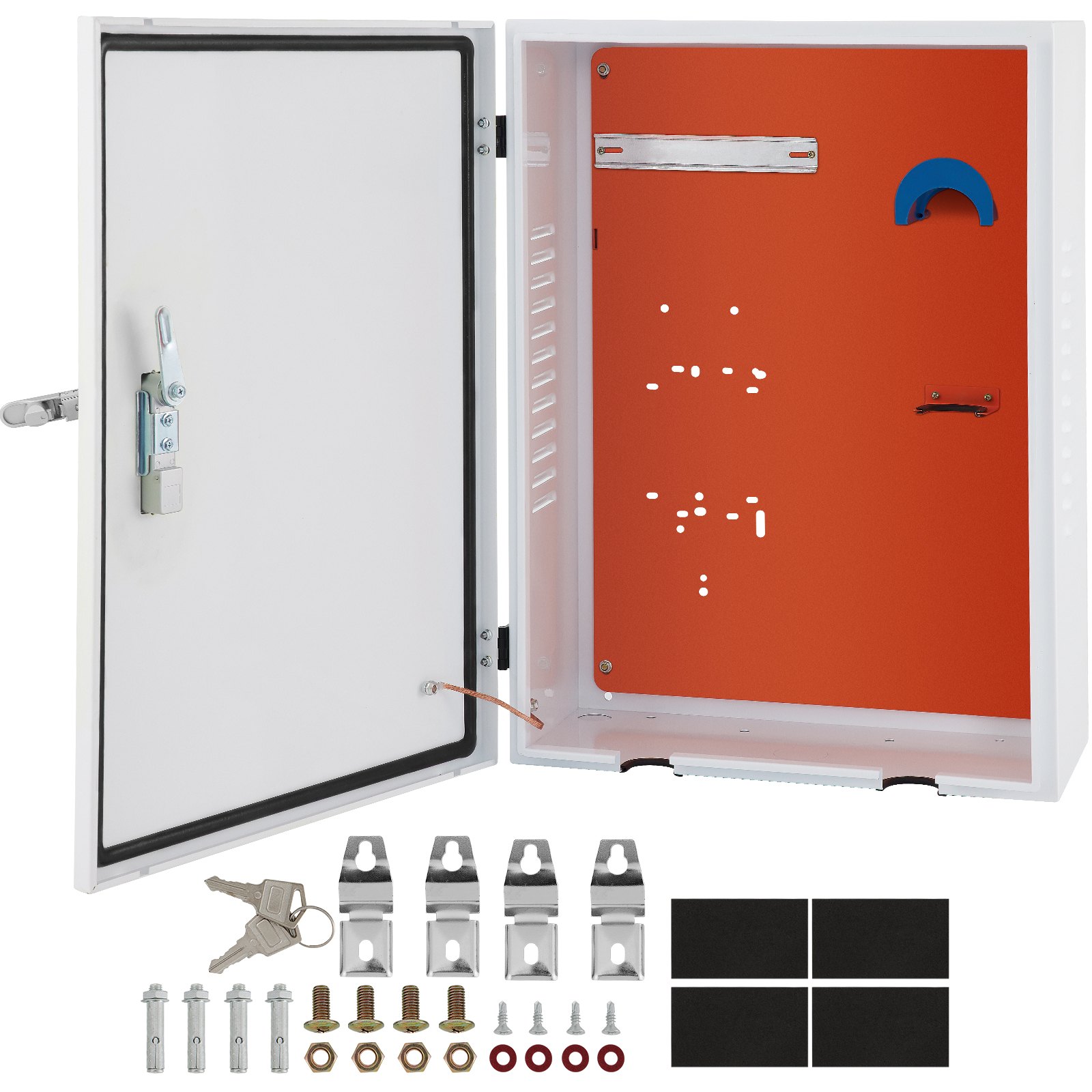 VEVOR Tesla-Ladestationsbox, 70 x 50 x 25 cm, Outdoor-Kabelbox, Ladebox, Kabel-Organizer, IP32 wasserdicht, staubdicht, Cool Roll Steel-Elektrogehäusebox, für Tesla-Wandanschluss
