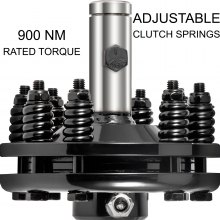 VEVOR Rutschkupplung Sicherheitskupplung für Zapfwelle Gelenkwelle 900 Nm Auto, 1 3/8 Zoll rund Gelenkwelle Rutschkupplung, Gelenkwelle mit Rutschkupplung 6 Zähne schwarz Zapfwellenadapter Traktor