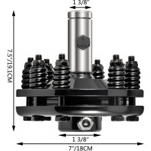 VEVOR Rutschkupplung Sicherheitskupplung für Zapfwelle Gelenkwelle 900 Nm Auto, 1 3/8 Zoll rund Gelenkwelle Rutschkupplung, Gelenkwelle mit Rutschkupplung 6 Zähne schwarz Zapfwellenadapter Traktor