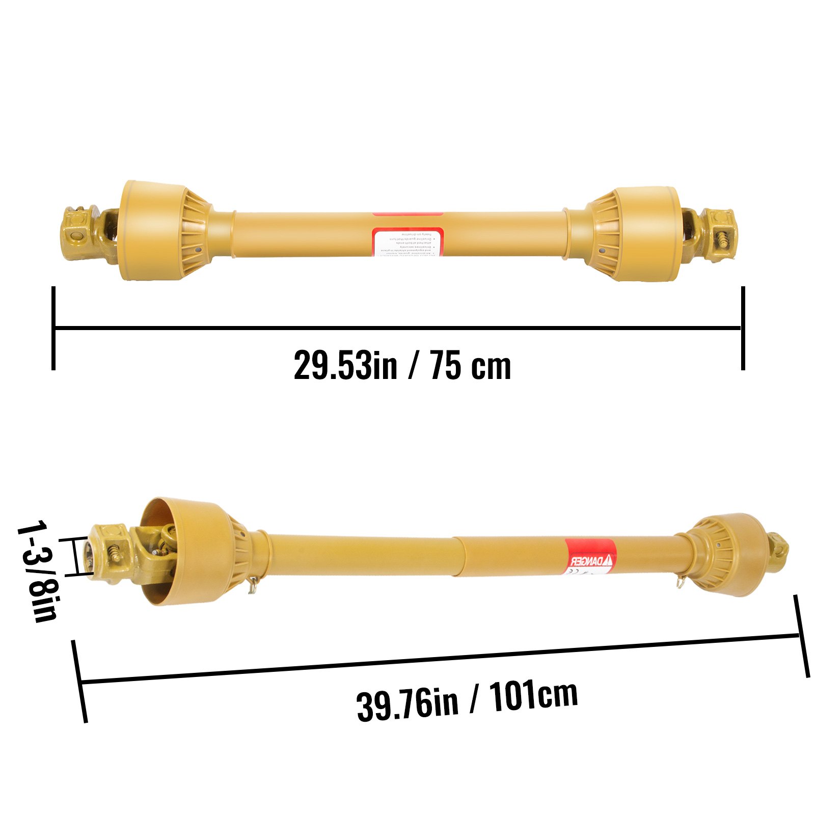 Vevor Traktor Zapfwelle Gelenkwelle 210 Nm Ce-zertifizierung 1010 Mm 6 Spline
