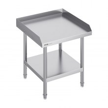 VEVOR Edelstahl-Arbeitstisch Mit Rollen – 610x610x1005mm, Verstellbare Ablagen, SUS201, 181kg Traglast – Für Küche & Gastro